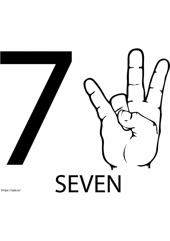 7-es számú jel kifestő