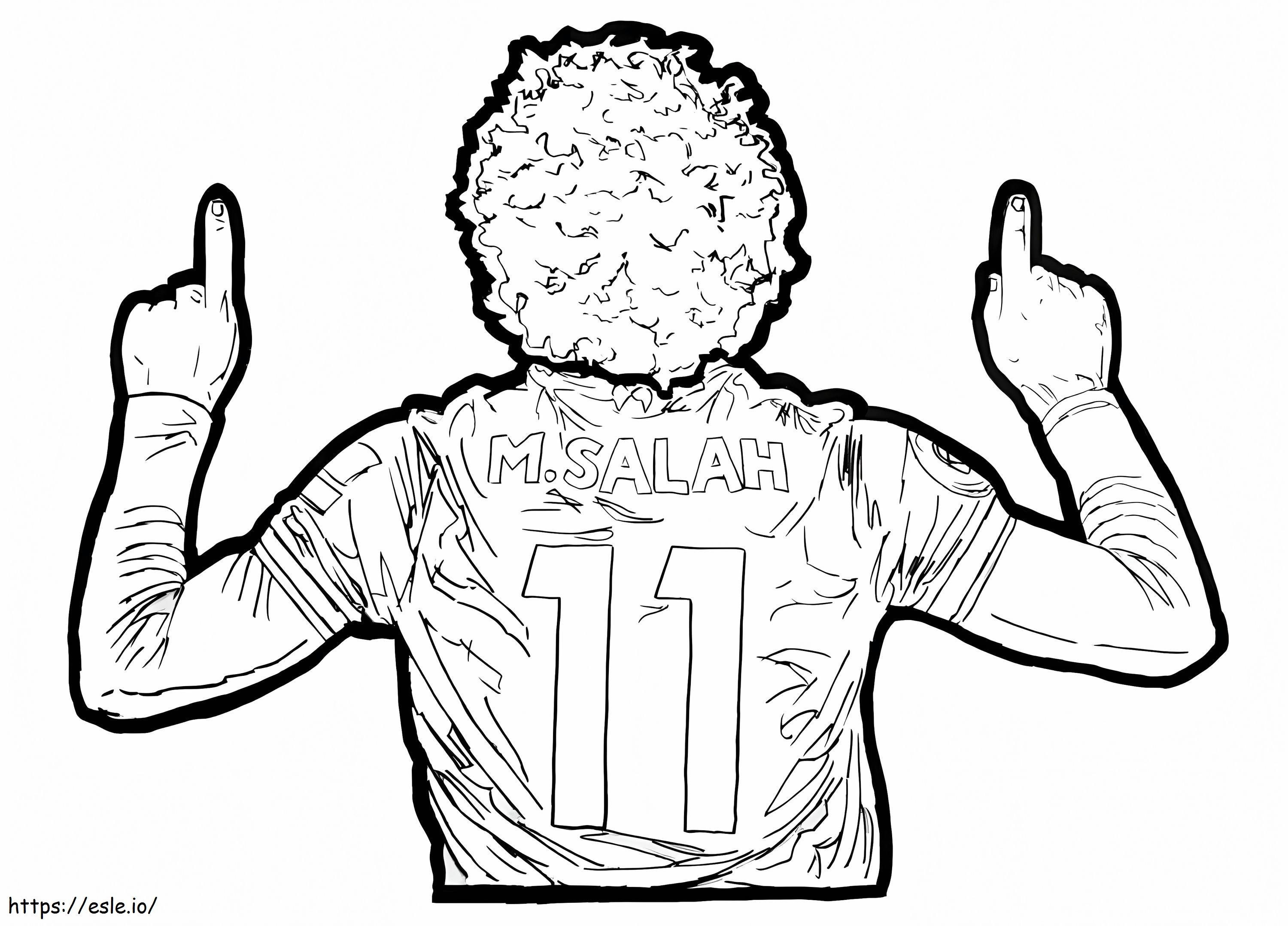 Coloriage Mohamed Salah 12 à imprimer dessin