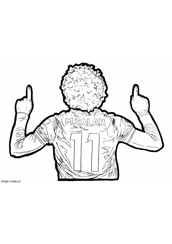 Coloriage Mohamed Salah 12 à imprimer dessin