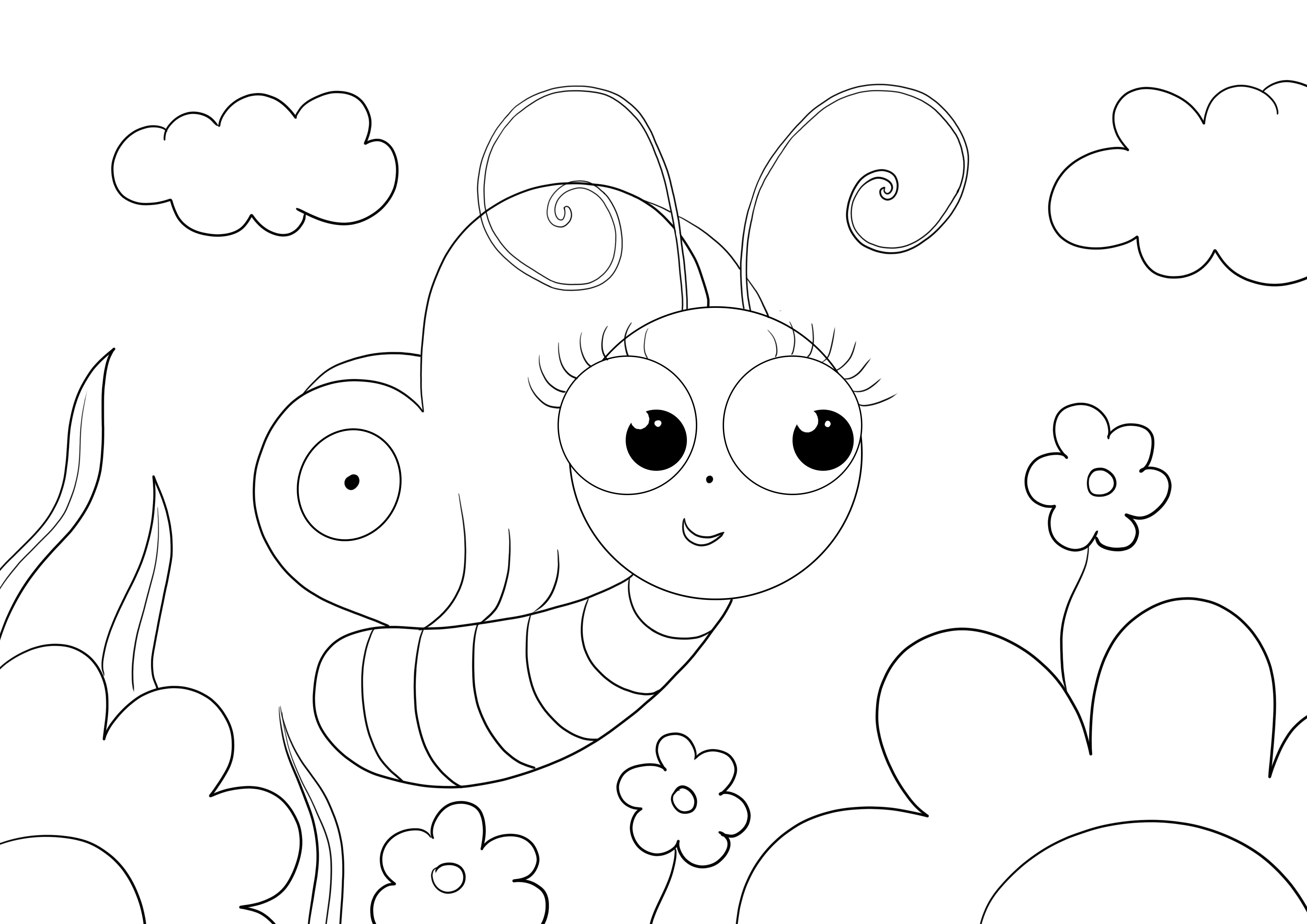 Cute baby butterfly to color and print for free