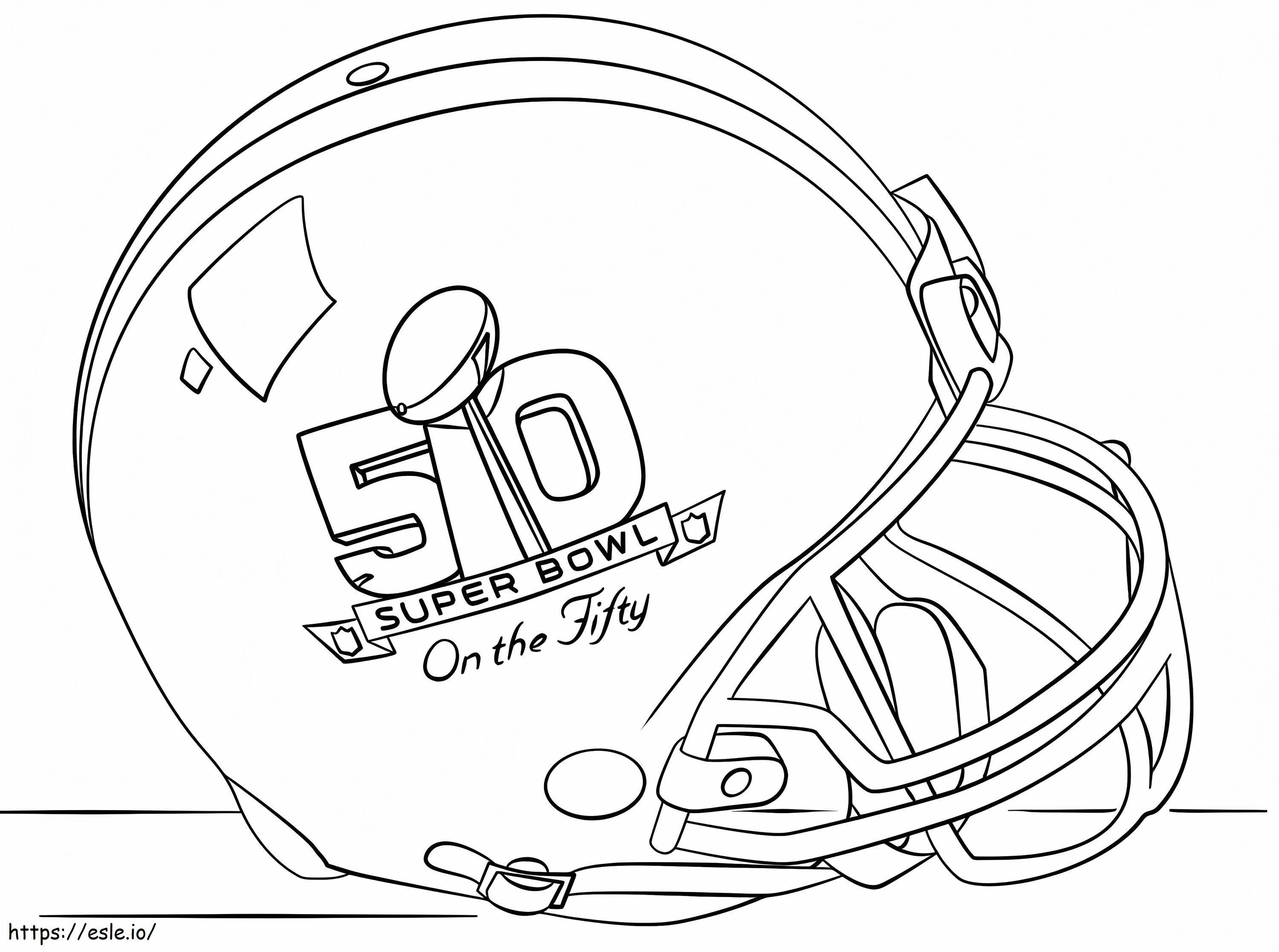 Coloriage Coloriage du casque du Super Bowl 2016 à imprimer dessin