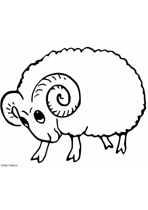 Baby Ram coloring page