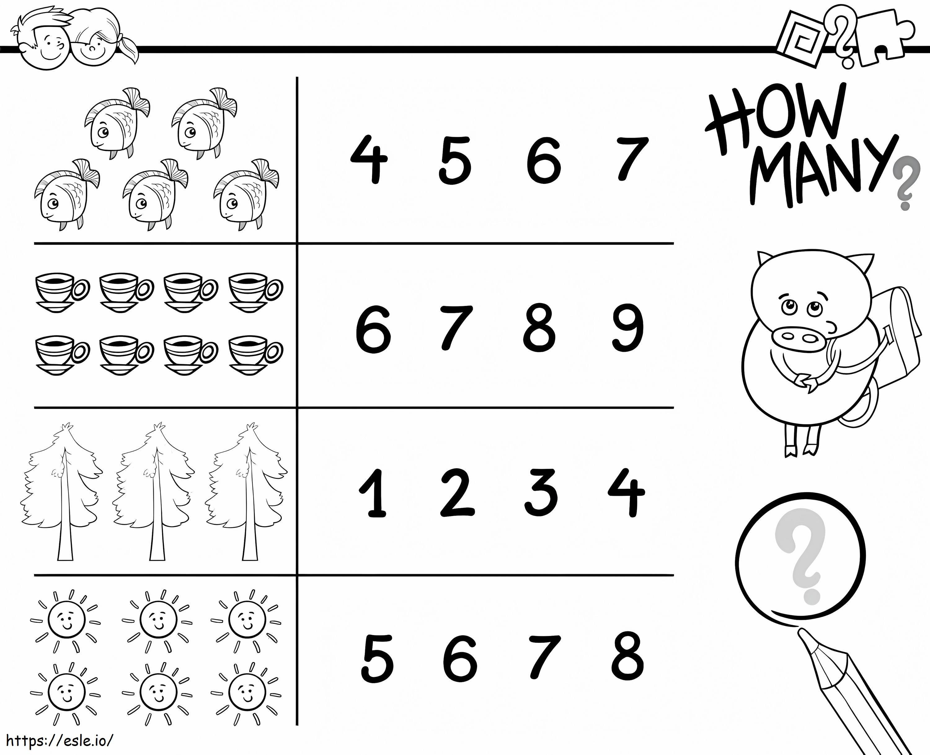 Counting For Kids coloring page