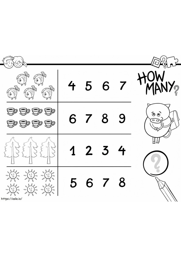 Counting For Kids coloring page