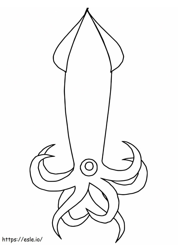 Adorable Squid coloring page