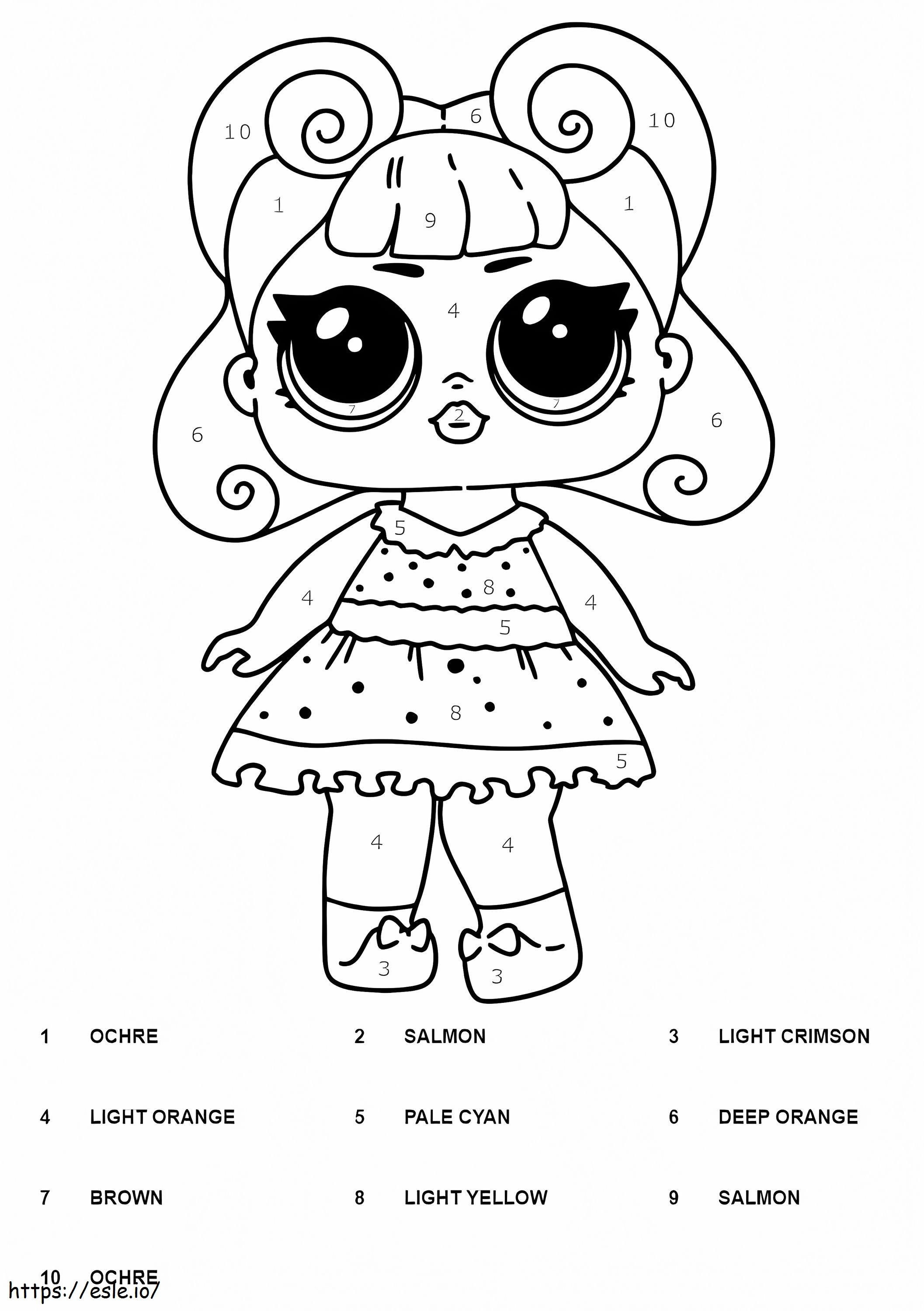 Jitterbug LOL Surprise Color By Number coloring page