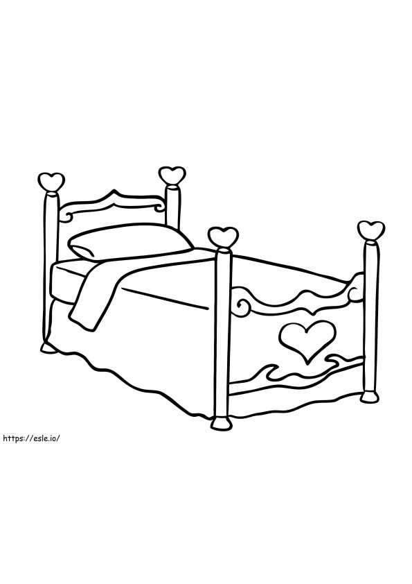 Łóżko Dla Dziewczyny kolorowanka