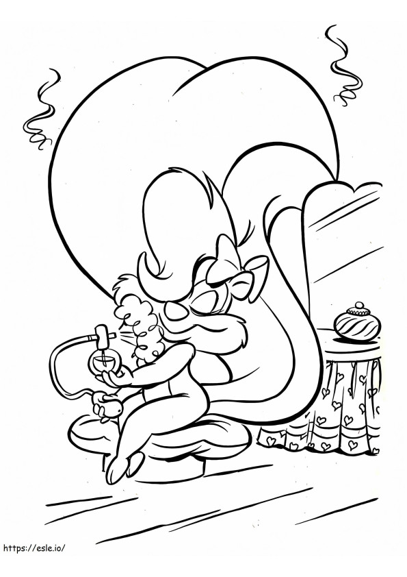 Fifi La Fume Tiny Toon Adventures coloring page