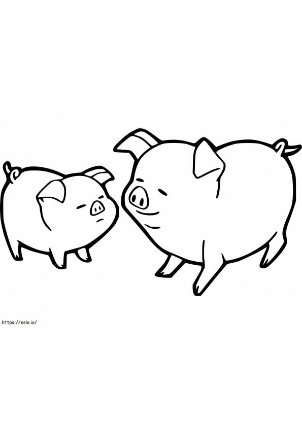 Baby Pigs coloring page