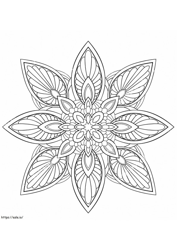 Coloriage Mandala de fleurs 28 à imprimer dessin