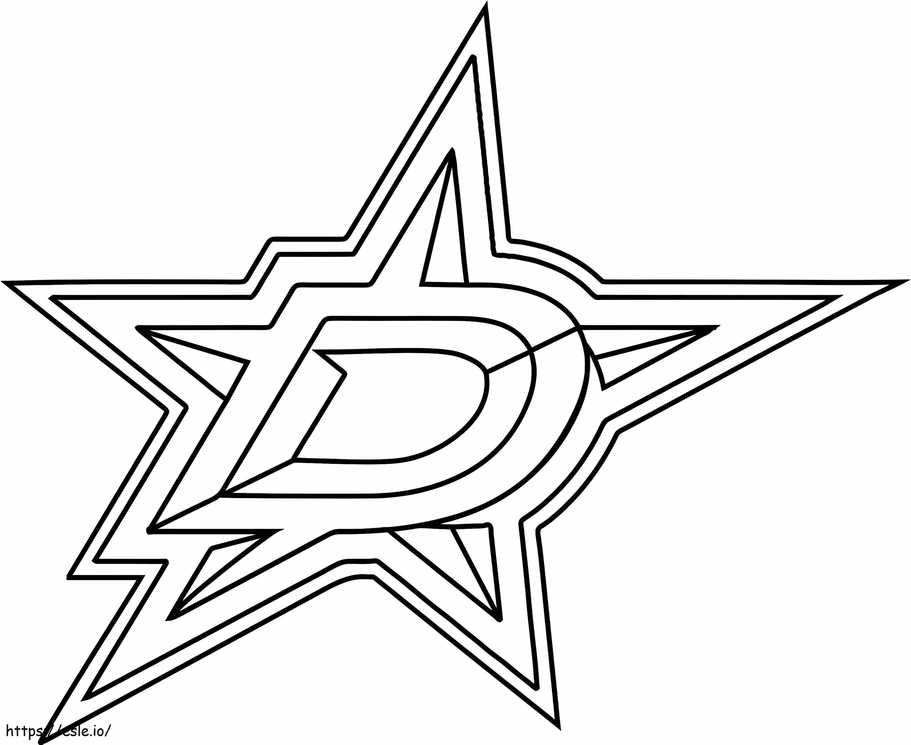 Logo Dallas Stars de colorat