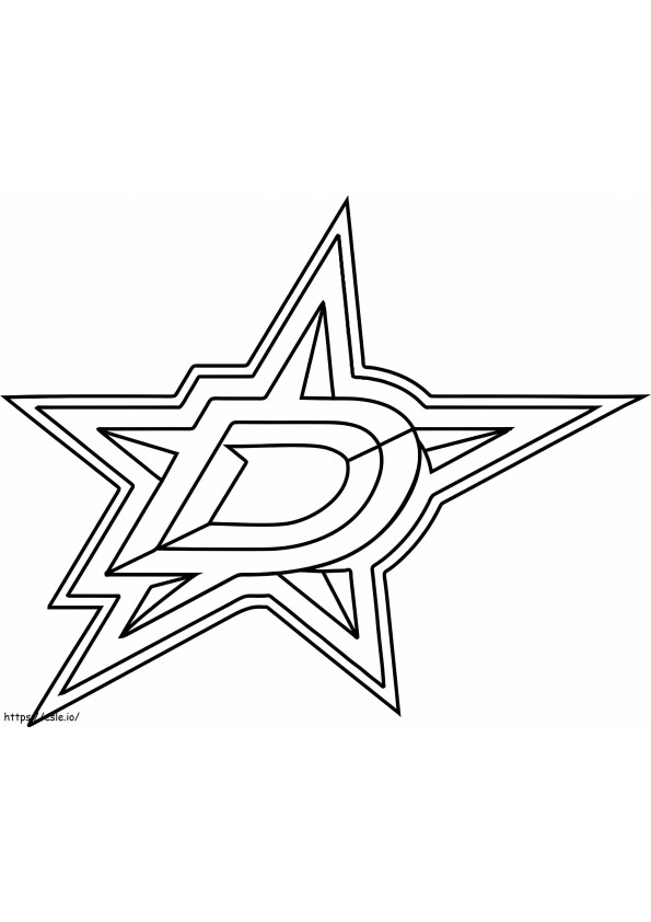 Logotipo de las estrellas de Dallas para colorear