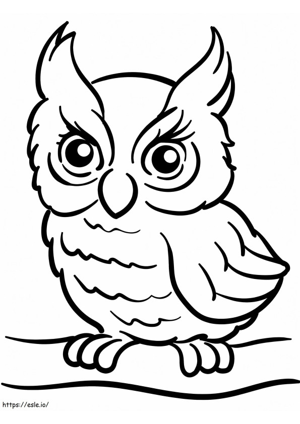 Print Owl coloring page