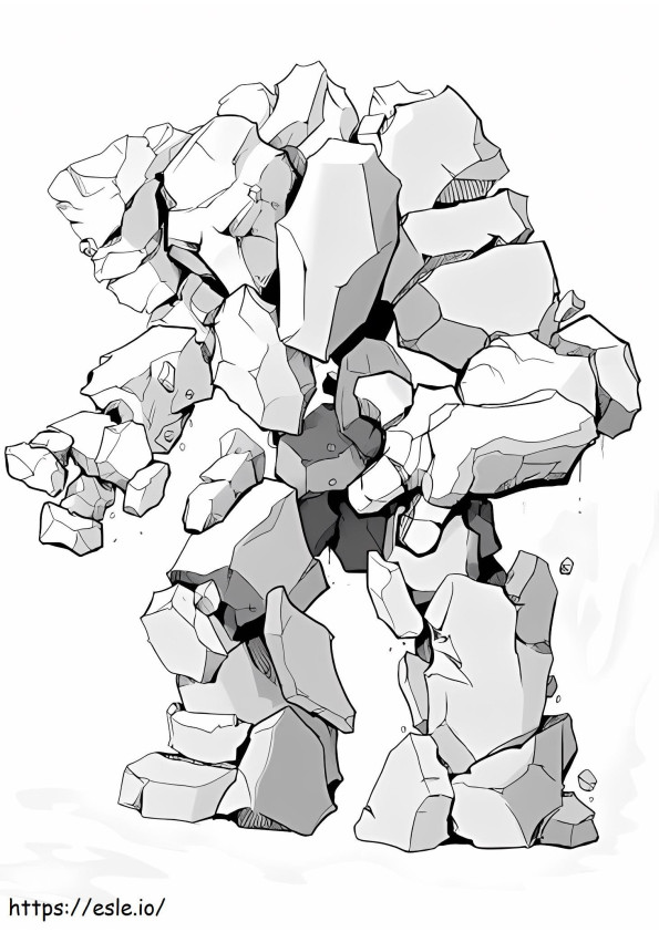 Stone Elemental coloring page