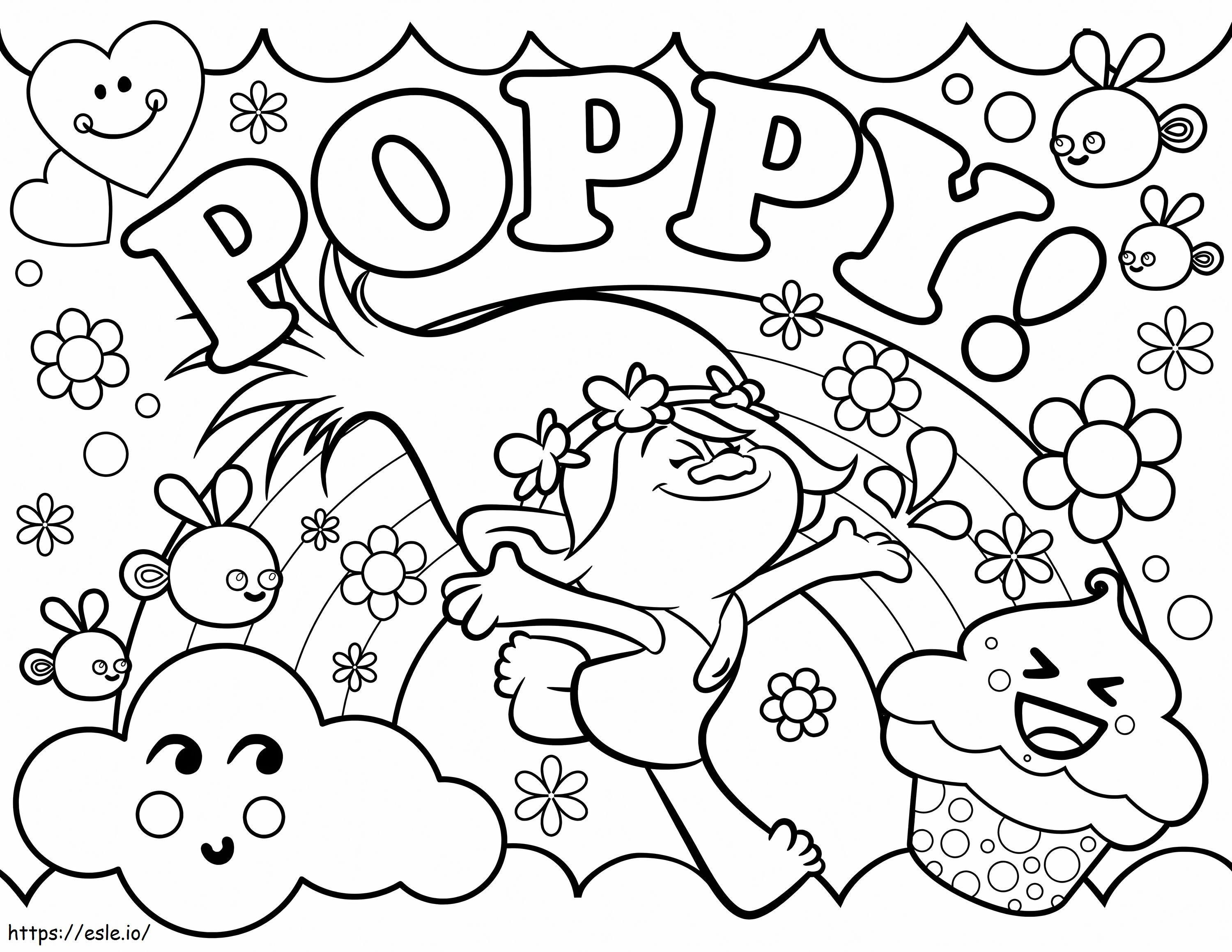 Poppy And Friends coloring page