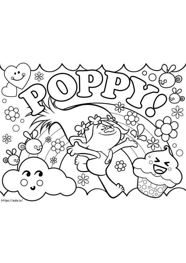 Poppy And Friends coloring page