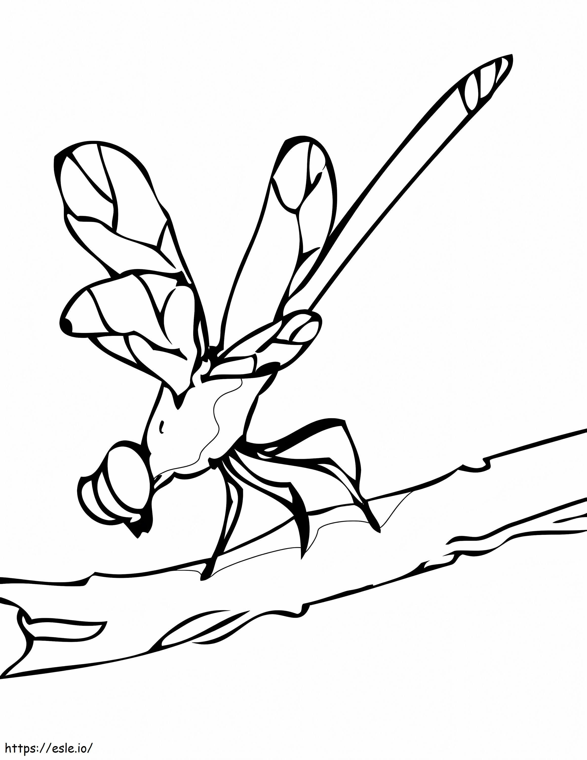 Dragonfly 2 coloring page