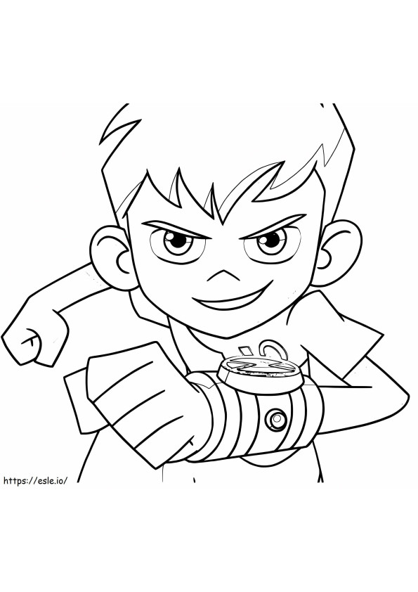 1532398044 Ben 10 Laughing A4 coloring page