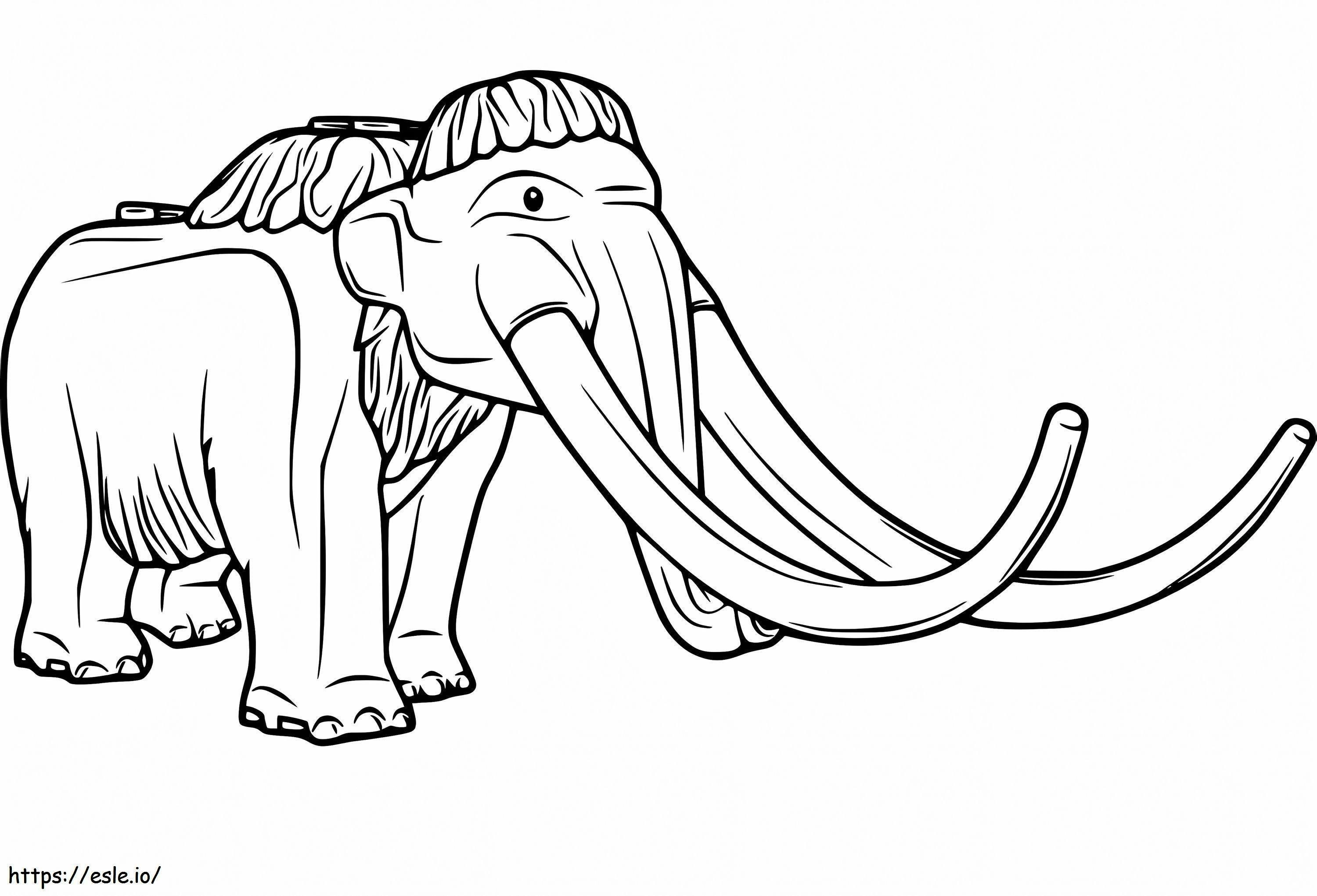 Patung Mammoth Gambar Mewarnai