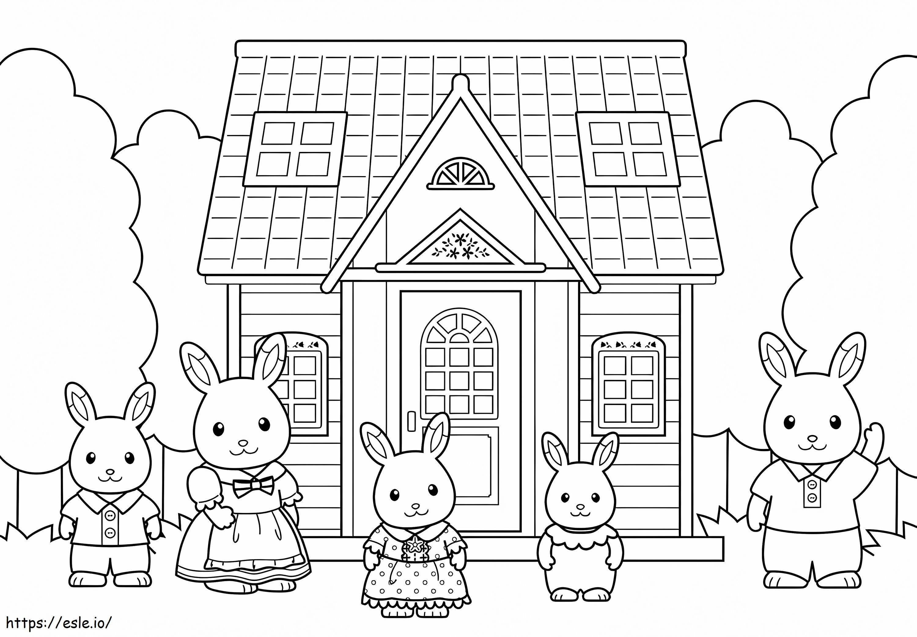 Sylvanian Families House coloring page