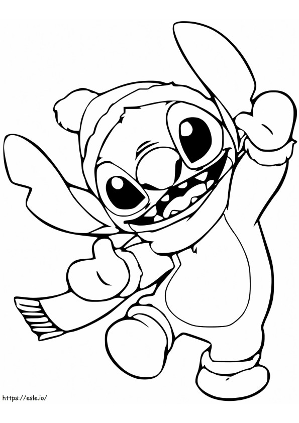 Stitch A Noel coloring page
