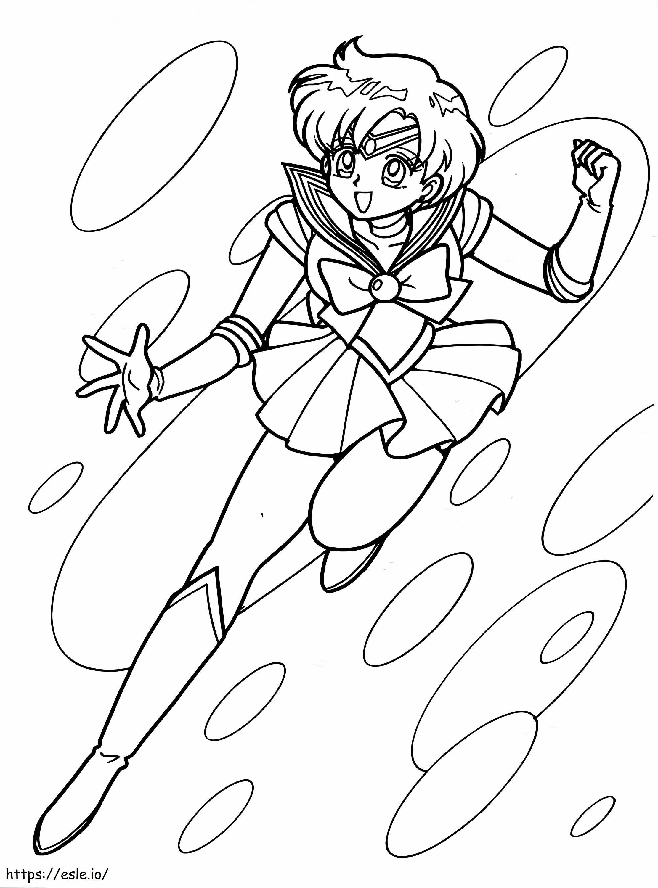 Sailor Mercury Sailor Moonista värityskuva