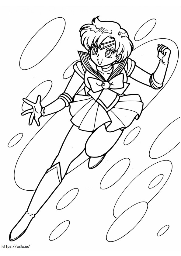 Sailor Mercury De la Sailor Moon de colorat