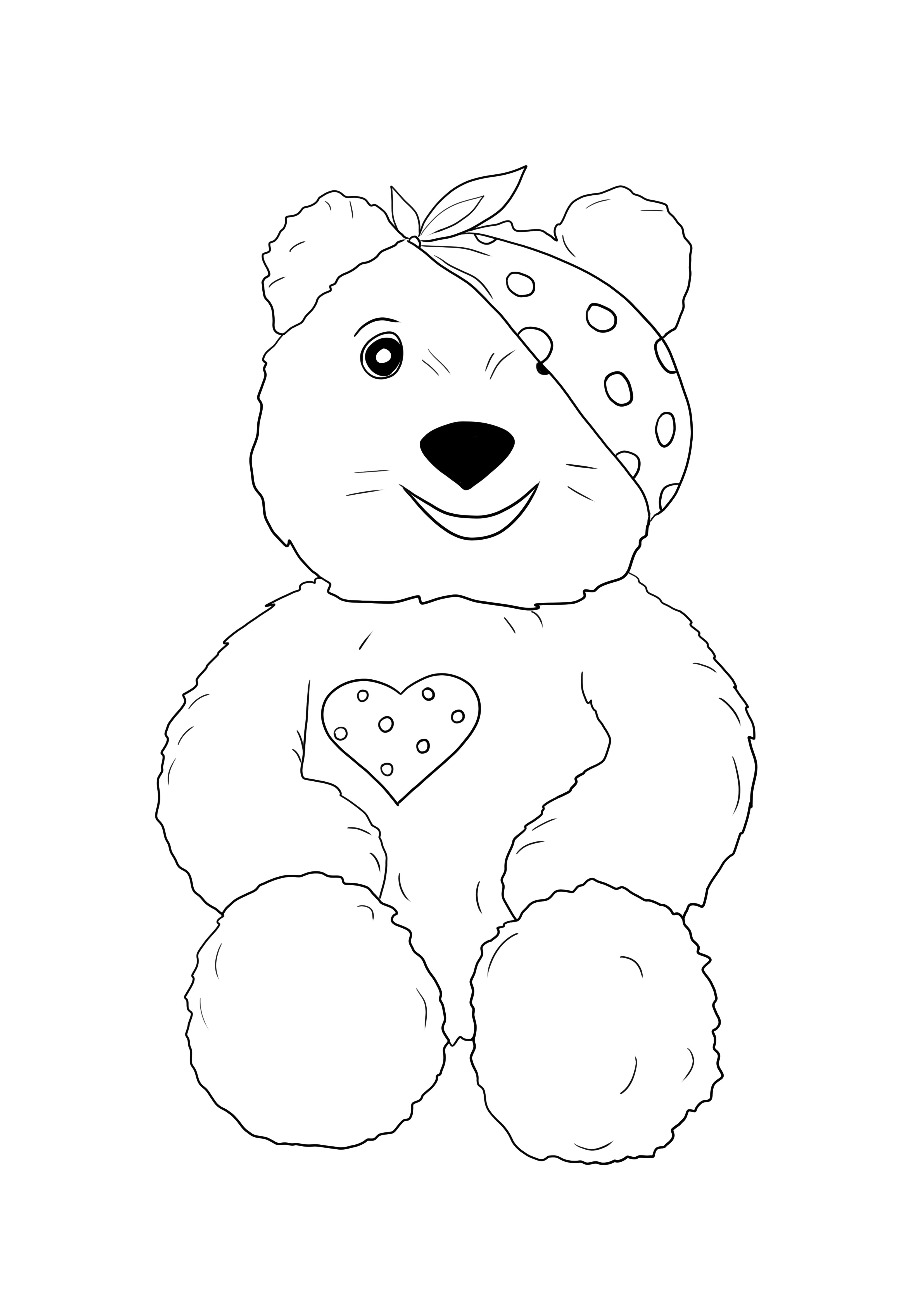 Pudsey bear dapat dicetak gratis untuk anak-anak dari segala usia