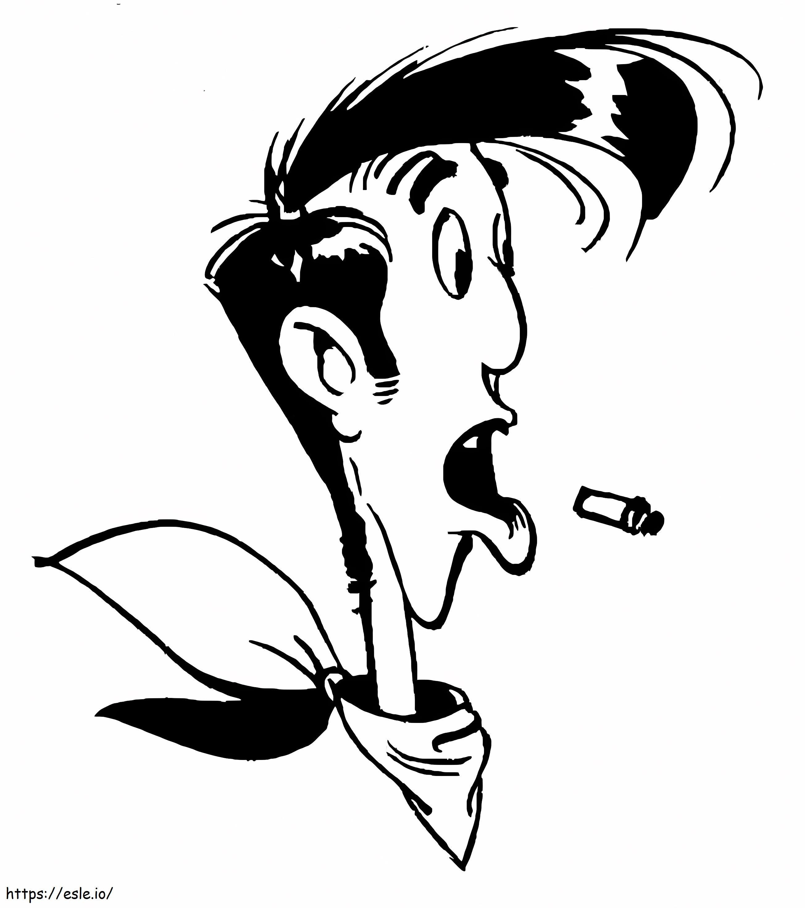 Lucky Luke Is Surprised coloring page