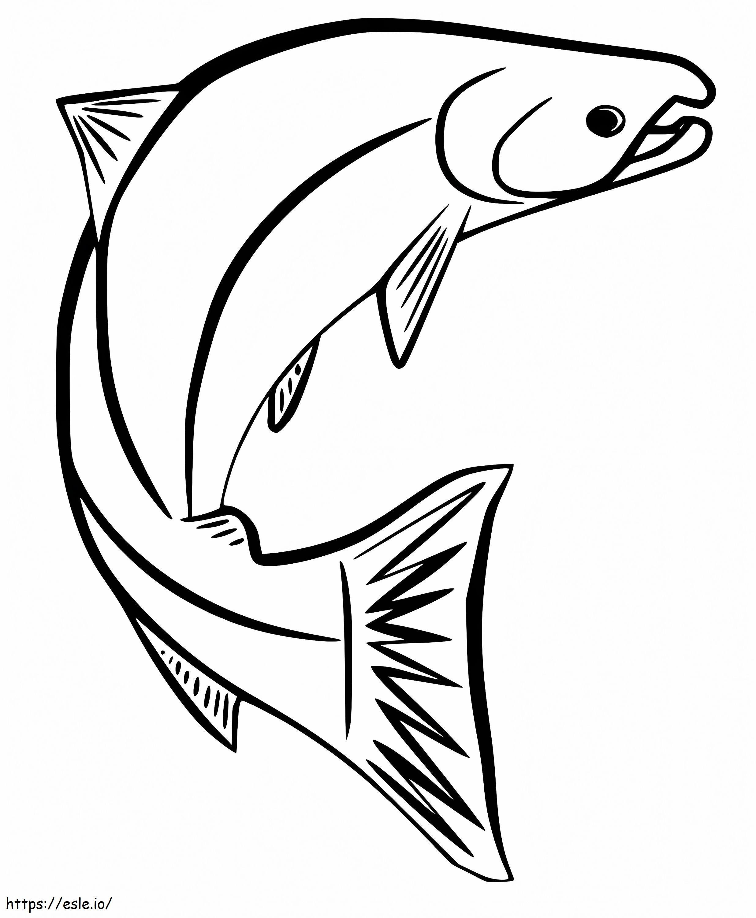 Salmon Jumps coloring page
