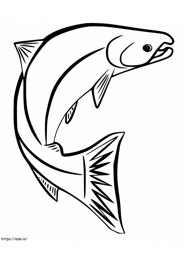 Salmon Jumps coloring page