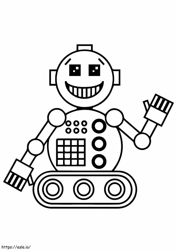 Hymyilevä robotti värityskuva