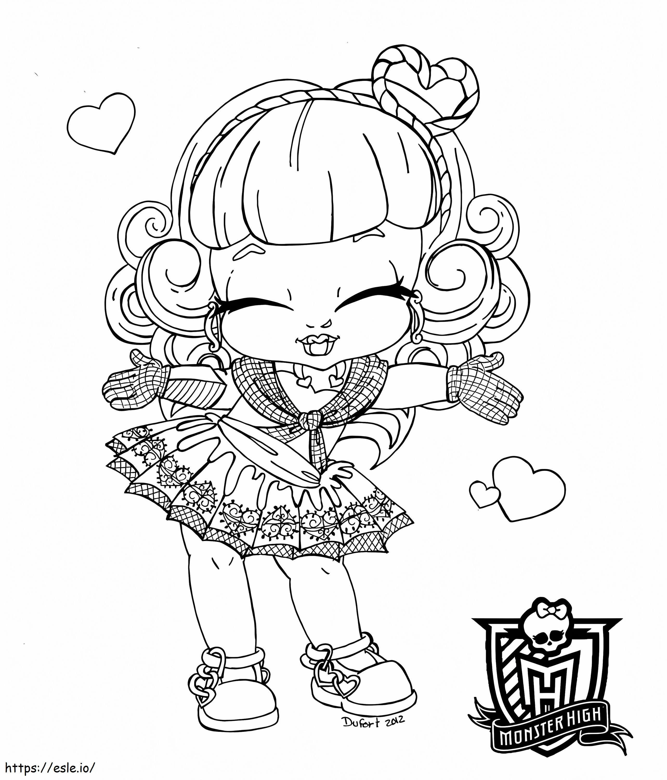Coloriage C.A Cupidon Bébé Monster High à imprimer dessin