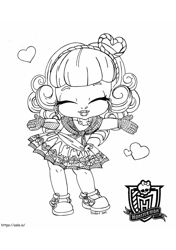 Coloriage C.A Cupidon Bébé Monster High à imprimer dessin