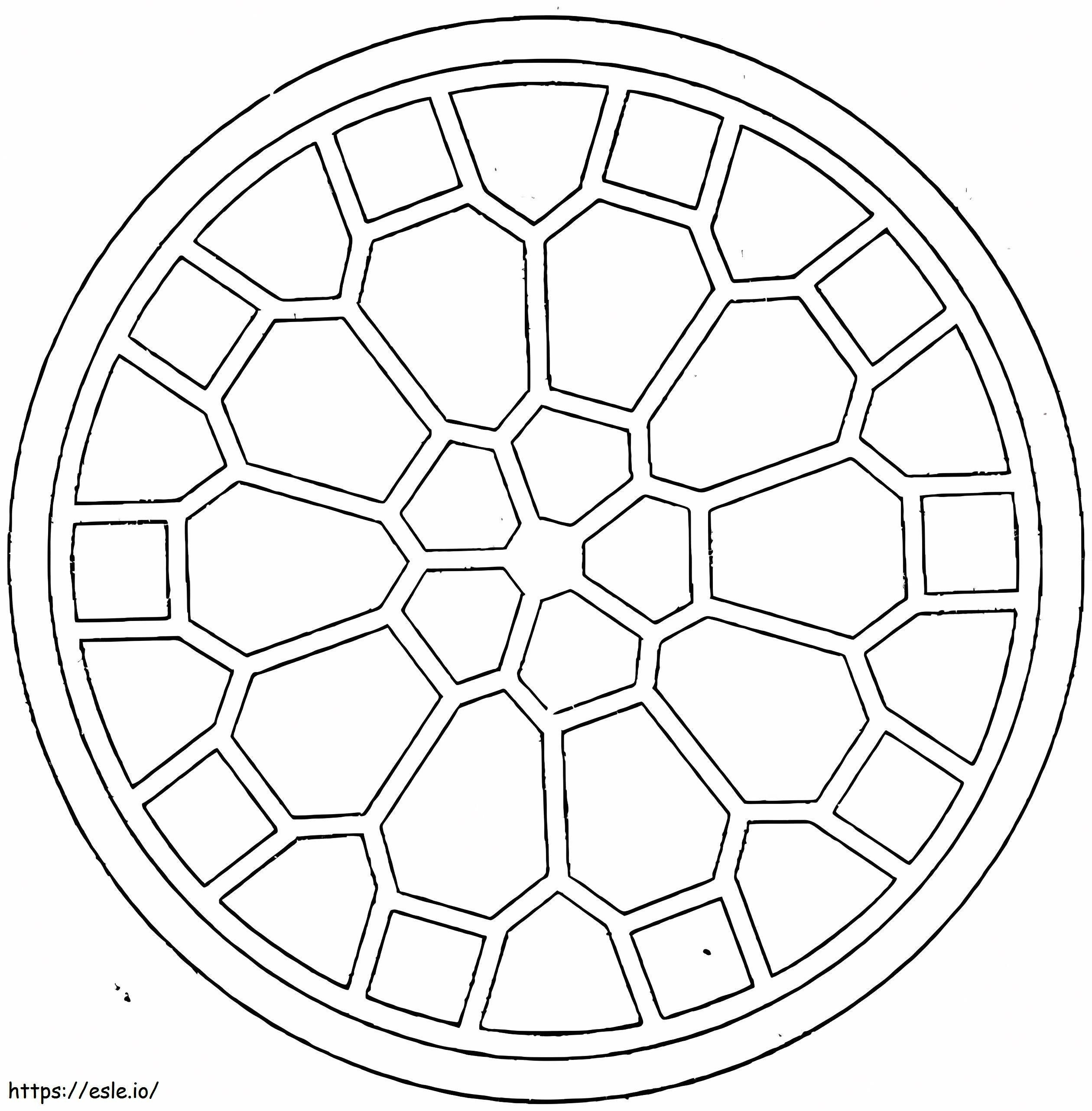 Geometric Turtle Shell Shape coloring page