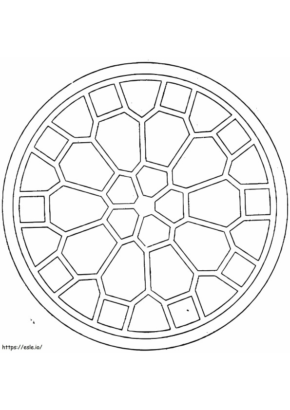 Geometric Turtle Shell Shape coloring page