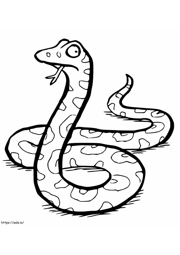 Käärme Gruffalosta värityskuva