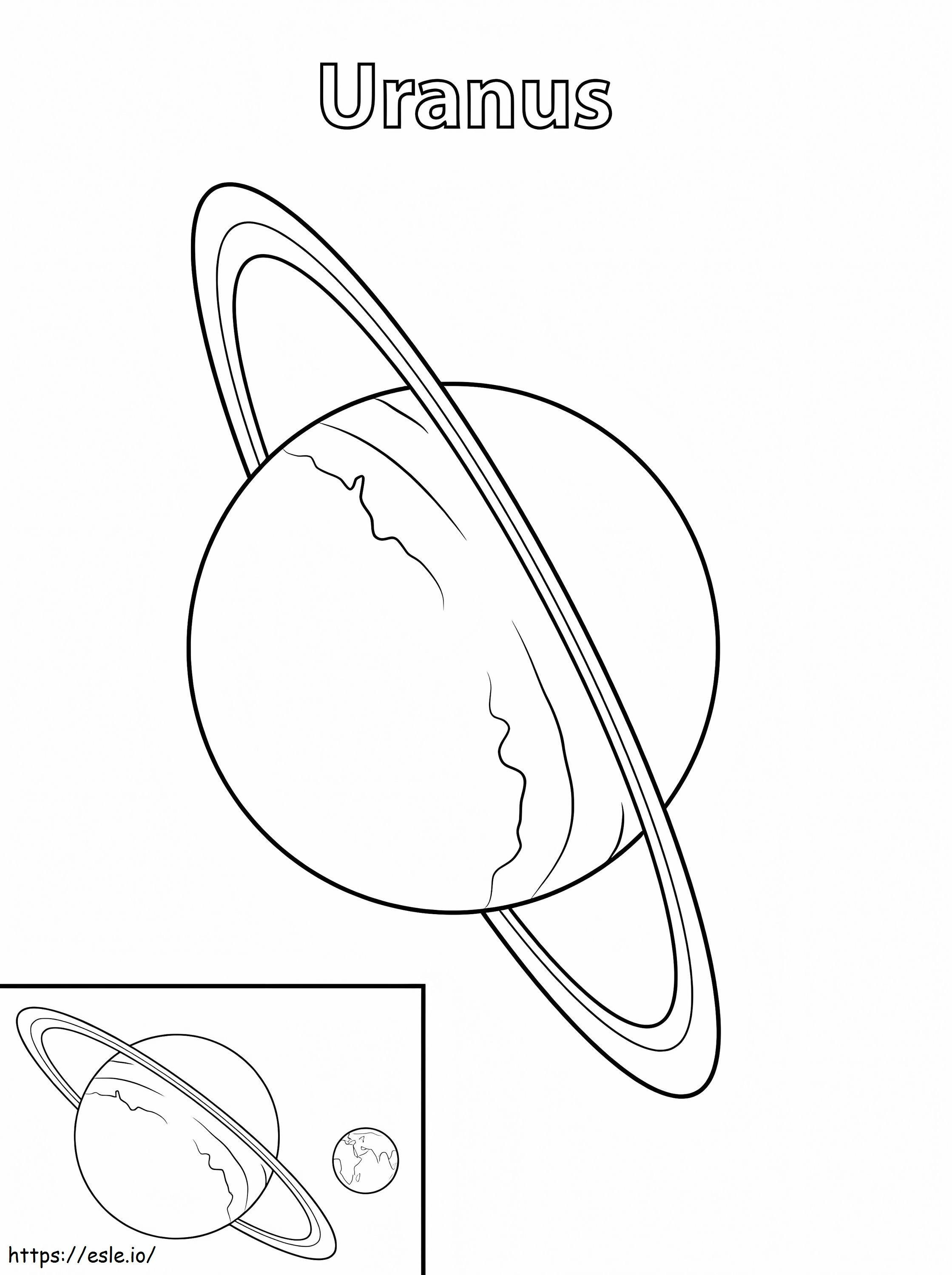Planeta Uran kolorowanka