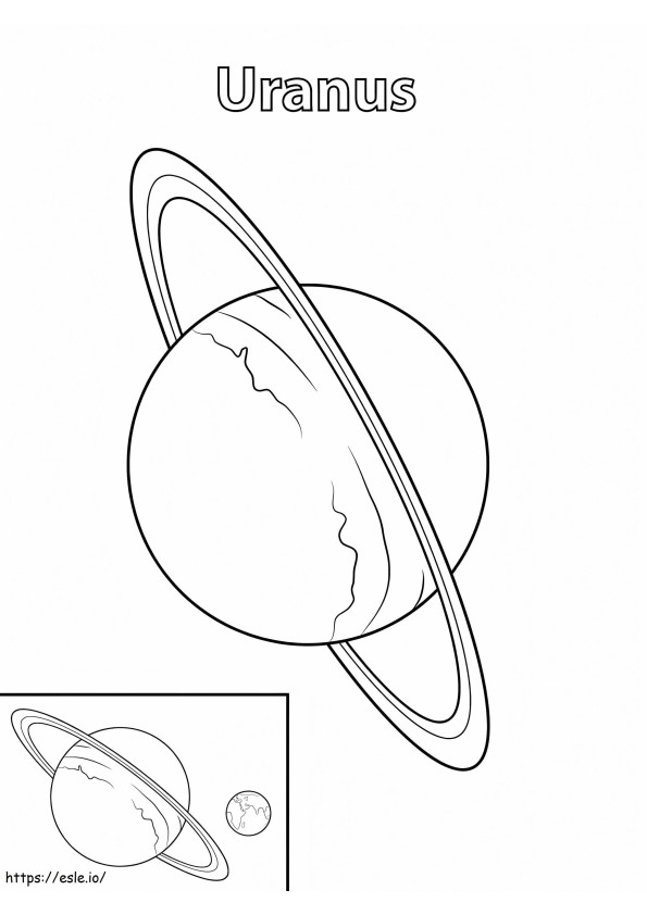 Uranus-planeetta värityskuva