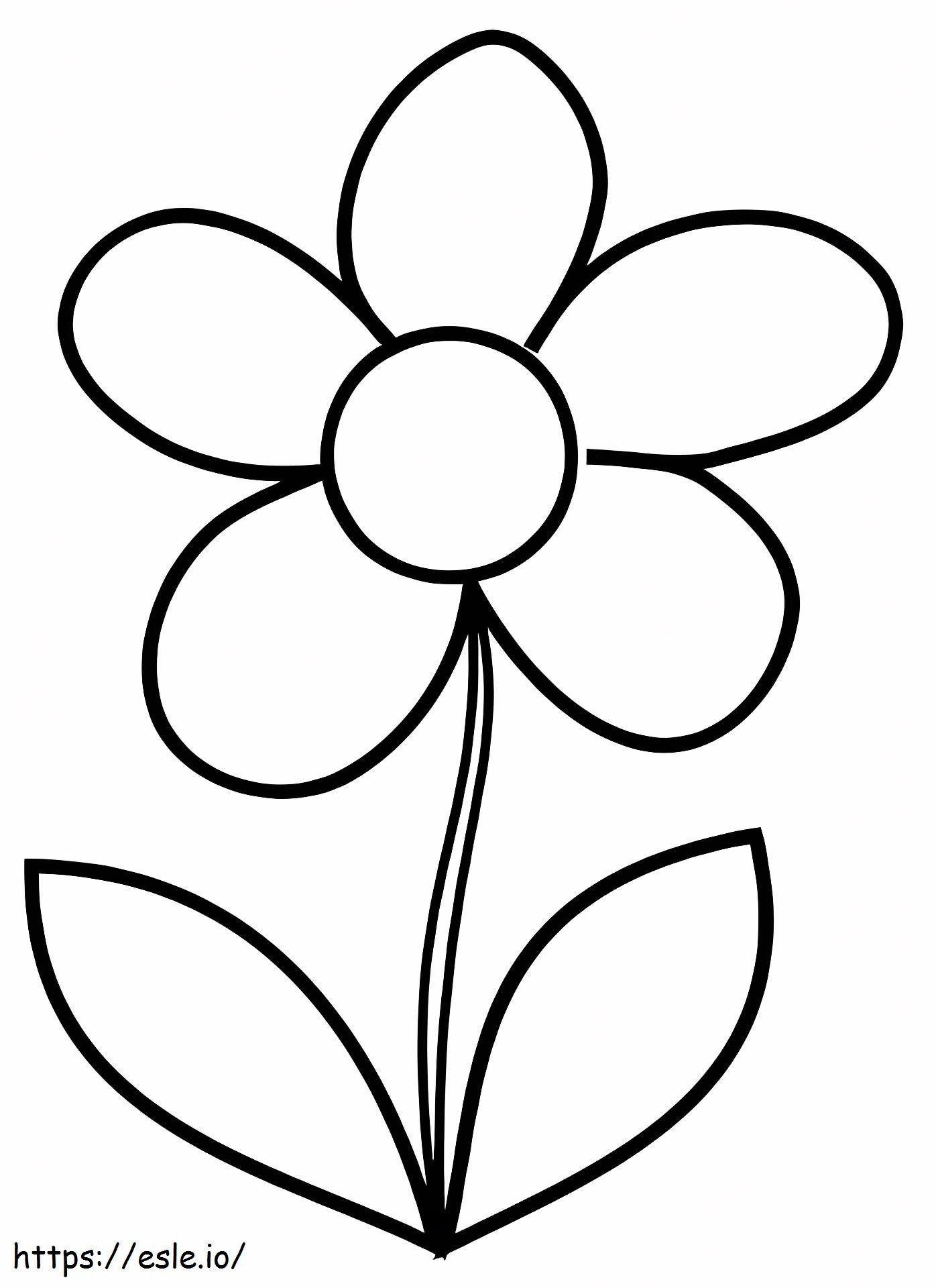 Coloriage Une fleur simple à imprimer dessin