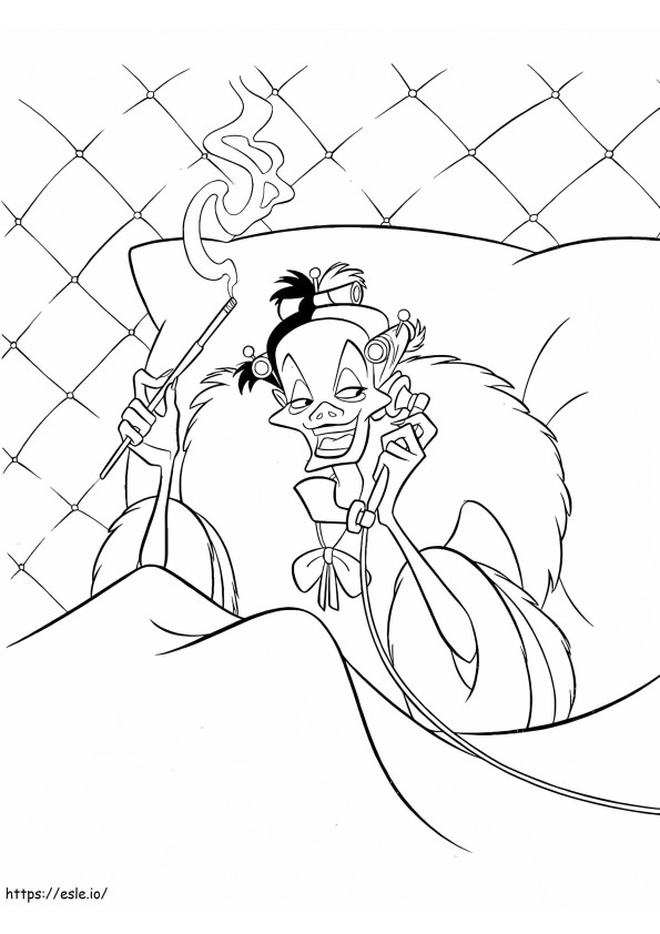 Disney Character Cruella De Vil coloring page