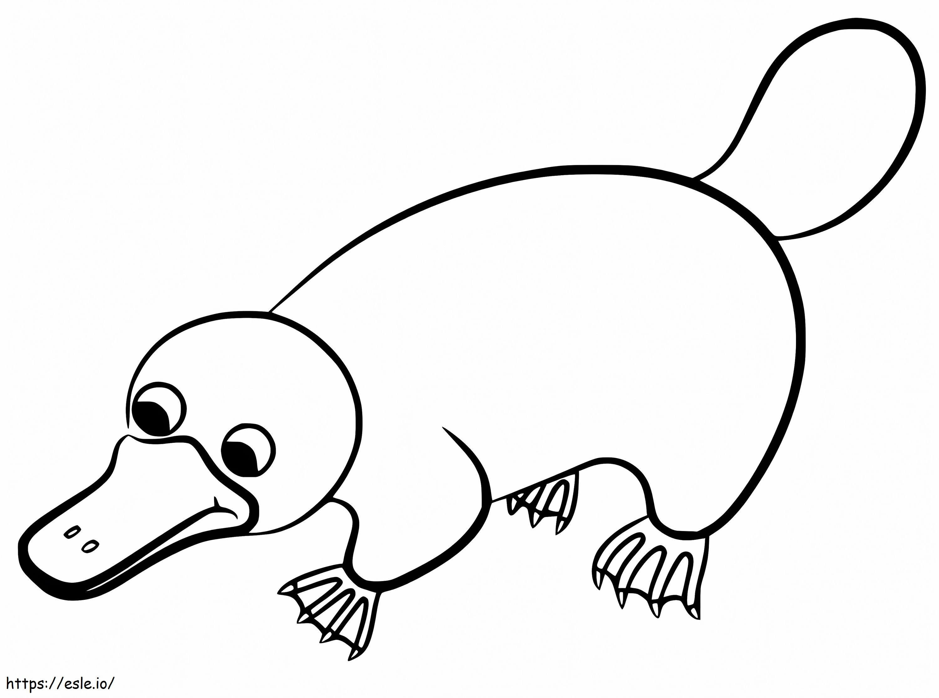 A Funny Platypus coloring page