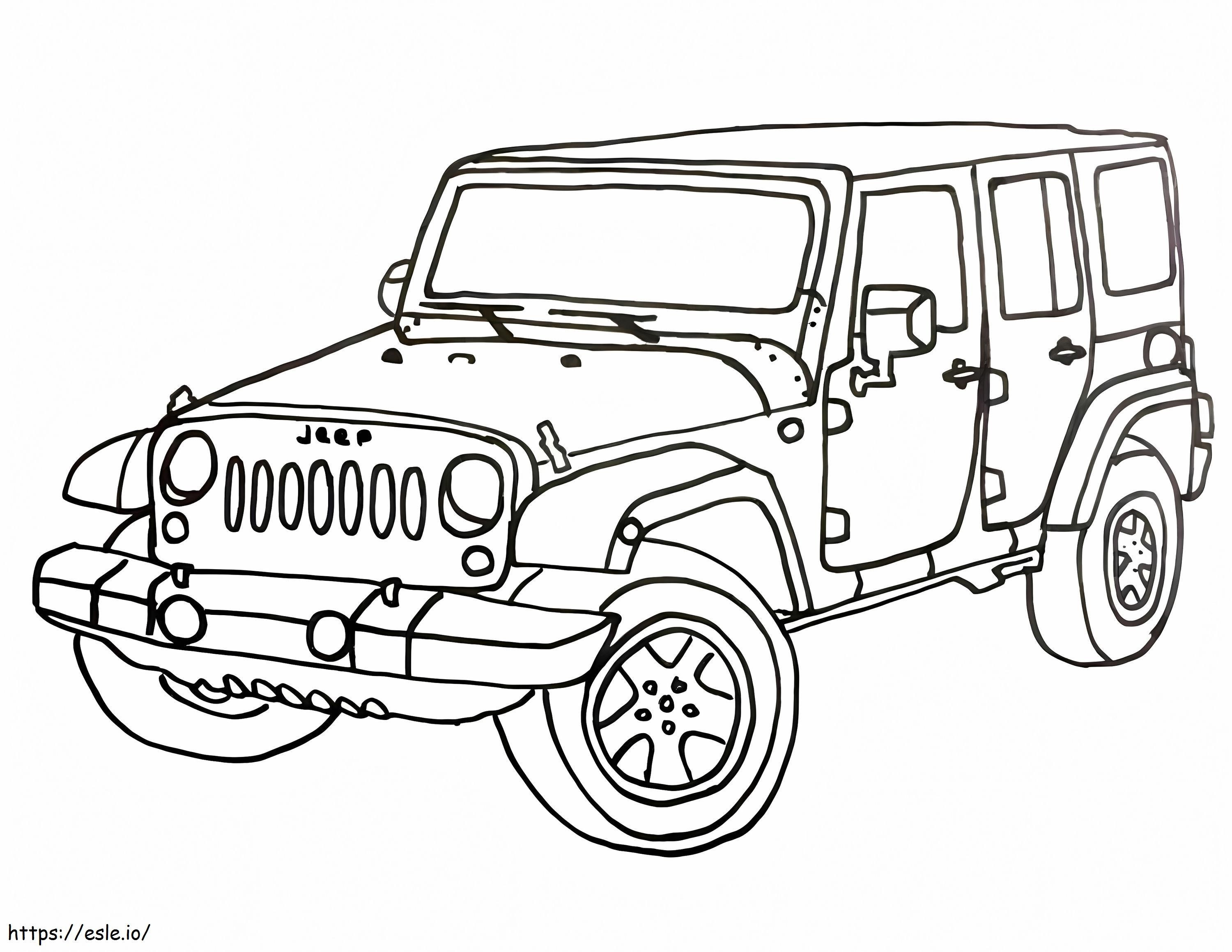 Coloriage Jeep6 à imprimer dessin