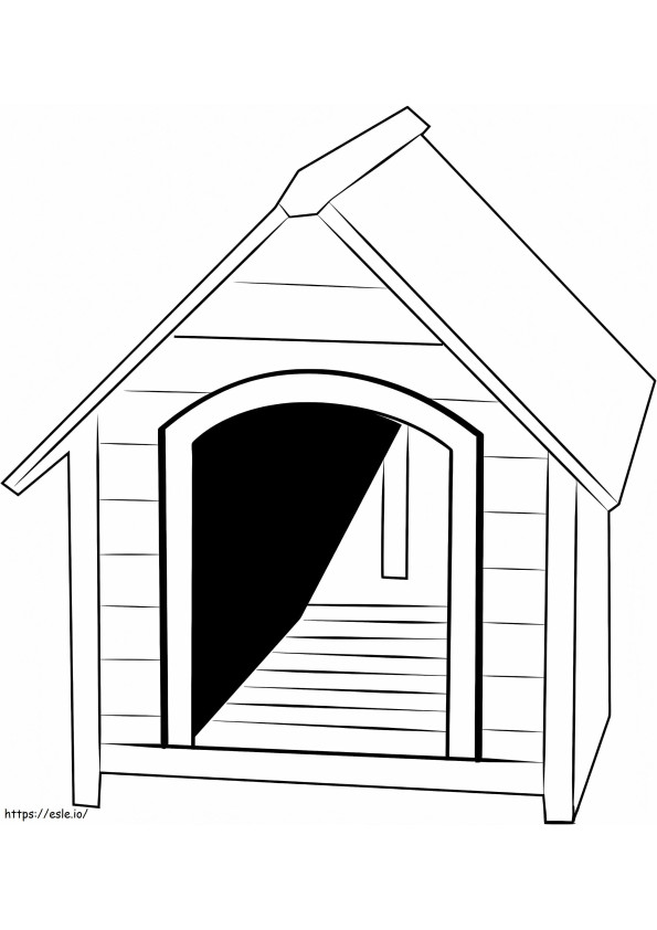 Small Dog House coloring page