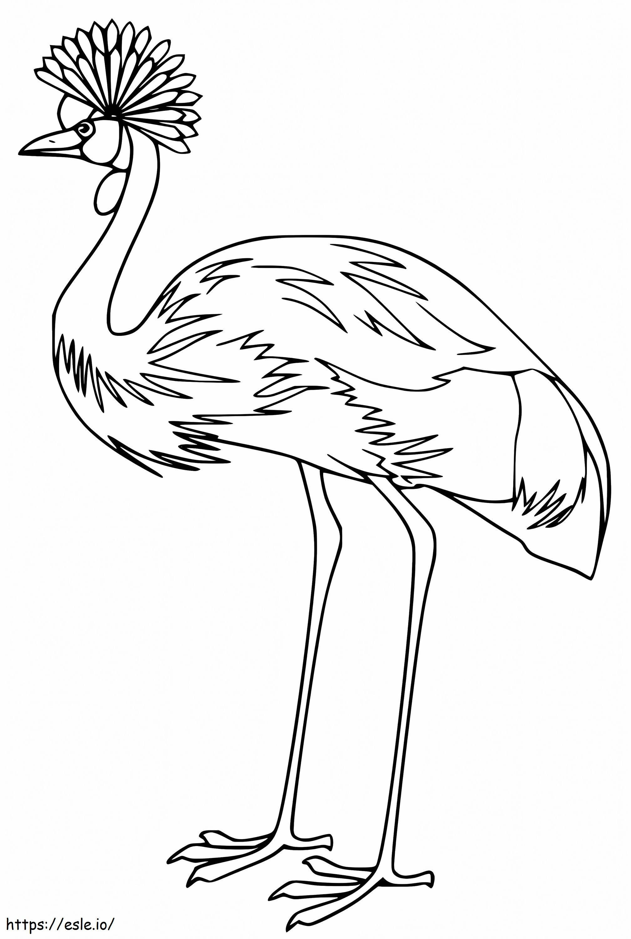 Crowned Crane coloring page