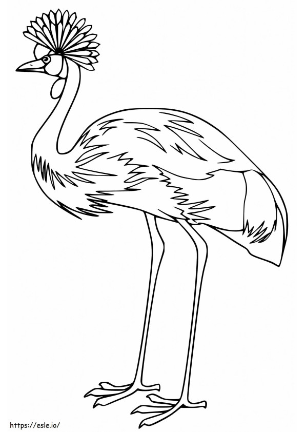 Crowned Crane coloring page