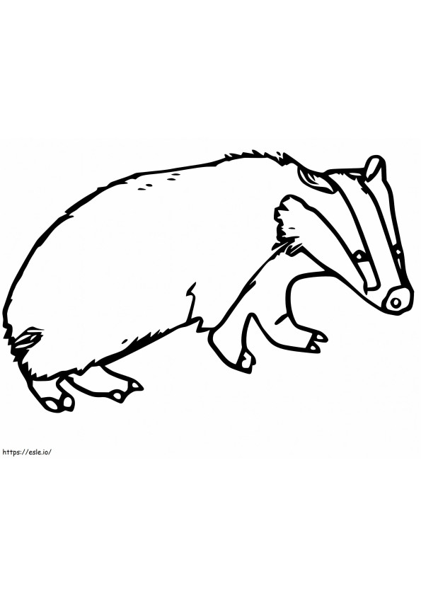Badger 1 coloring page