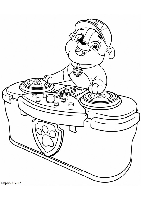 DJ Rubble coloring page