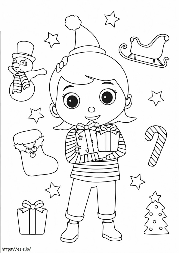 Cute Mia Little Baby Bum coloring page