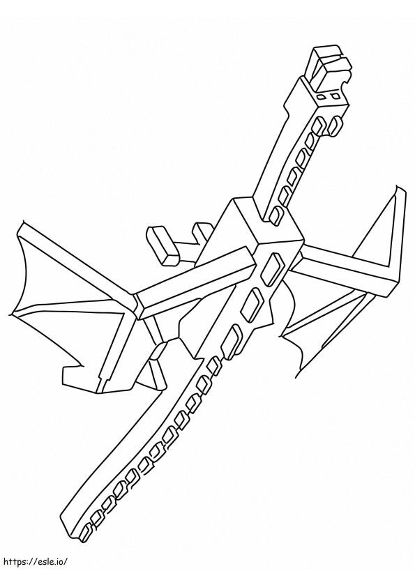 Flying Minecraft Dragon coloring page